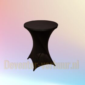 Horeca statafel met zwarte rok huren in Deventer voor verjaardag.